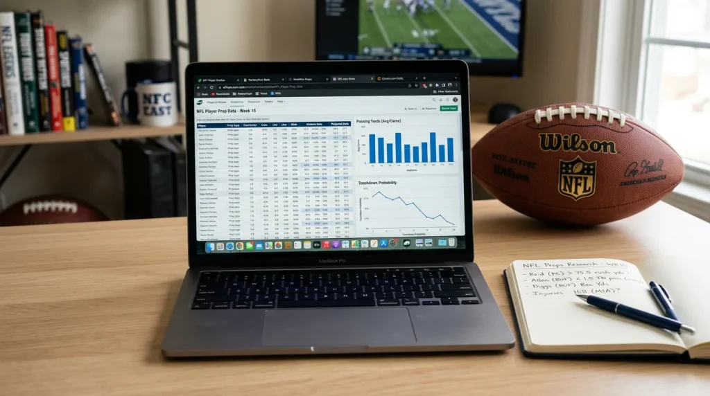 Fuentes de datos gratuitas para analizar props NFL con herramientas y sitios